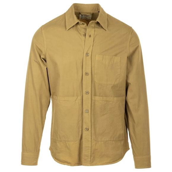 EUC Aspesi Sand Utility Shirt Jacket Sabbia Sz XL Cotton Workwear Overshirt Tan - Picture 4 of 16